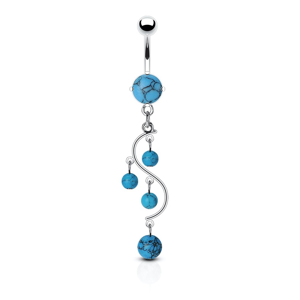 Rosalind Vine Turquoise Navel Ring